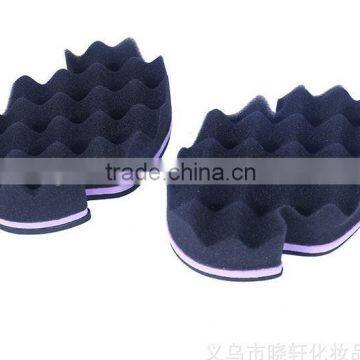Double Barber Hair Brush Sponge For Dreads Locking Twist Coil Afro Curl Wave photo-5