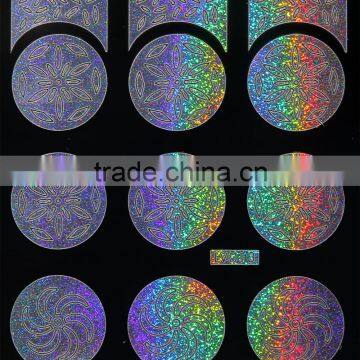 Round Shape Laser Silver Nail Polish Stencil photo-4