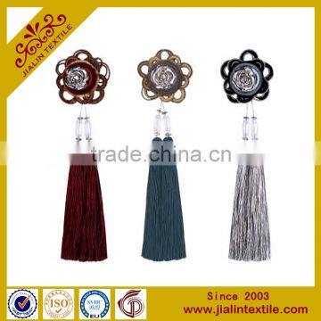 Decoration tassel rayon material crystal bead home decor tassel type with decoration flower