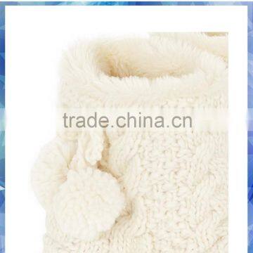 Girls Fashion Cream Cable Knit Winter Boot photo-3