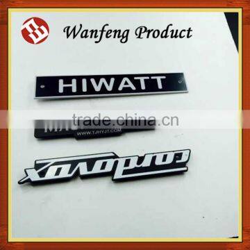 Aluminum spray black custom metal logo metal nameplate