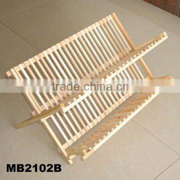 2014 deluxe pine wooden dish rack