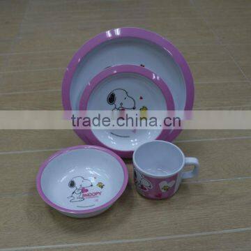 Melamine cute design kids melamine dinner sets