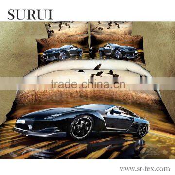 Car printed bed sheet fabric