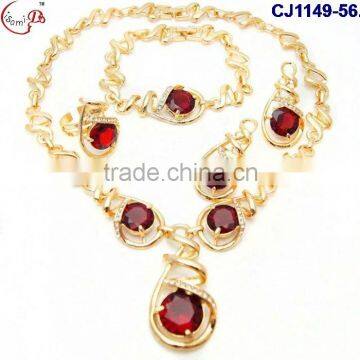 CJ1149-(53-57) 2016 Fashion Jewelry Gold Plating With Rhinestone Jewelry Crystal Fashion Jewelry Set photo-4