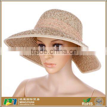 Women's Wide Brim Caps Foldable Summer Beach Sun Straw Hats
