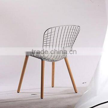 Bertoia Chair Wood Leg /metal Seat Chair With Solid Wood Leg /wire Chair photo-2