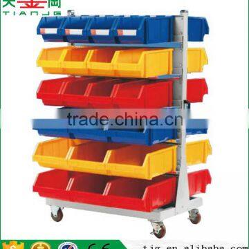 China Popular TJG-KF06 Warehouse For Plastic Bins Metal Tools Rack Hanging Shelf Panel Tool Hanging Board