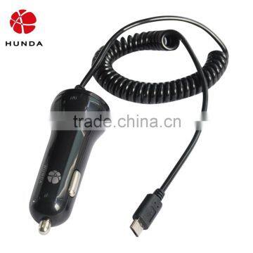 HUNDA Phone Accessories Car Charger with Android Cable and Colorful Light Indicators