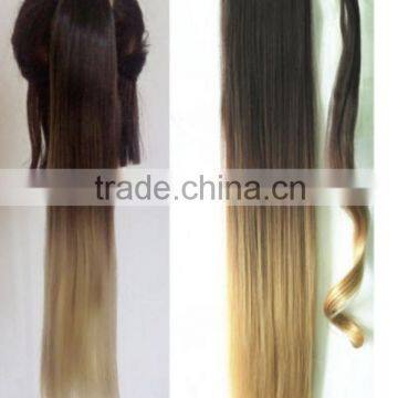 Fashion Gradient color Fake Hair silk extension hair pieces N468