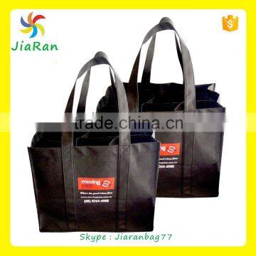 2015 wine tote bag, 6 bottle wine bag, non woven wine bag