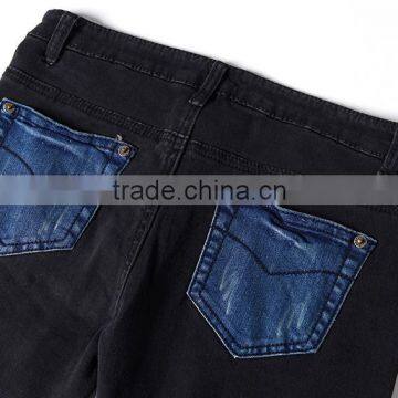 Top Quality Ladies Denim Jean 2016 New Fashion Denim Fabric Pants Wholesale photo-6