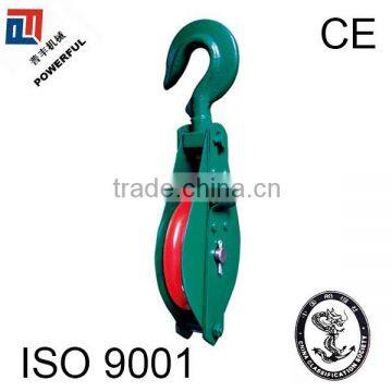 OPEN TYPE SINGLE SHEAVE WITH HOOK PULLEY BLOCK