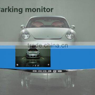 4.3inch front/rear camera car dvr rearview mirror monitor with built in dvr