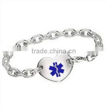 SRB0128 Trend 2016 Stainless Steel Heart Medical Alert Bracelet