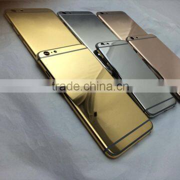 Luxury 24ct real gold plating housing for iphone 5s 6 / / full diamond housing for iphone 5 5s 6 back cover