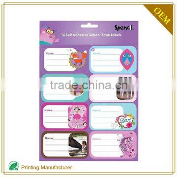 Cartoon Color A4 Size Waterproof Sticker Paper In Labels Printing