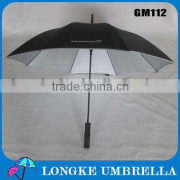 24"manual open black Straight Umbrella/soild color