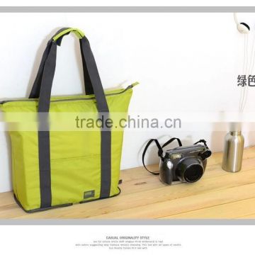 waterproof nylon foldable zipper tote bag, folding tote bag