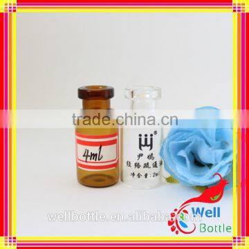 amber injectable pharmaceutical glass bottle for clear glass bottle rubber stopper with injection vials