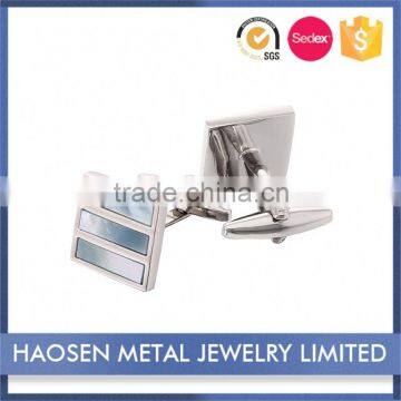 Super Quality Abalone MOP Blue Shell With Onyx Men'S Stone Rhinestone Cufflinks photo-6