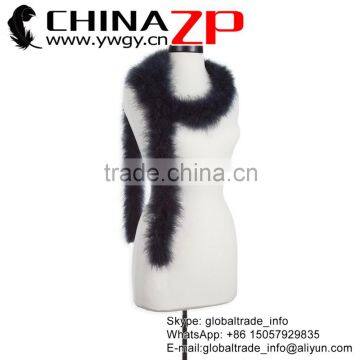 NO.1 Supplier ZPDECOR Wholesale 30g Weight Fluffy Colored Navy Blue Turkey Marabou Feathers Plumage Boas photo-2