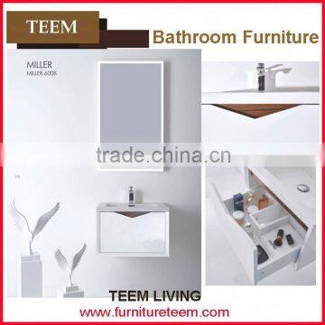 2015 hot sales new design modern high end italian solid wood furniture bathroom corner cabinet