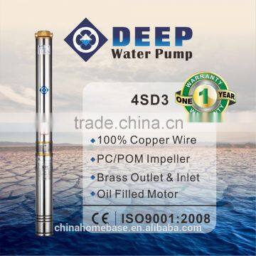 4SD3 SS304 high head irrigation electric motor