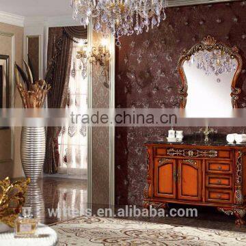 55cm Luxury Red Classic Bathroom Vanity With Double Vanity Basin WTS263 photo-5