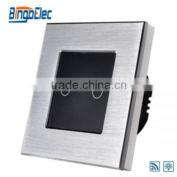 EU/UK style aluminium panel remote dimmer touch switch