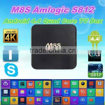 2016 DRAGONWORTH WHOLESALE ! M8S 2G/8G Dual band 2.4G/5G wifi Android 4.4 Amlogic S812 tv box