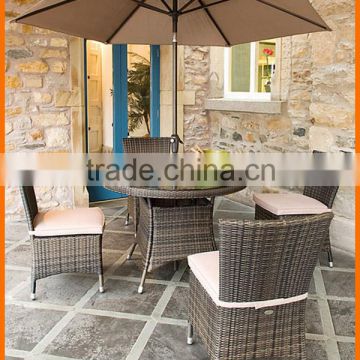 Modern Rattan Furniture 5Pcs Garden Round Table Chair