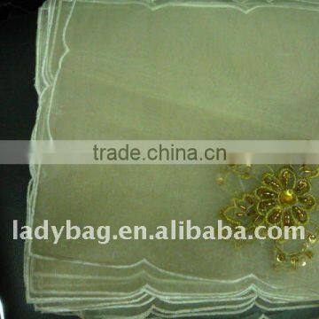 beaded embroidered table napkin