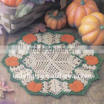 crocheted tablecloth