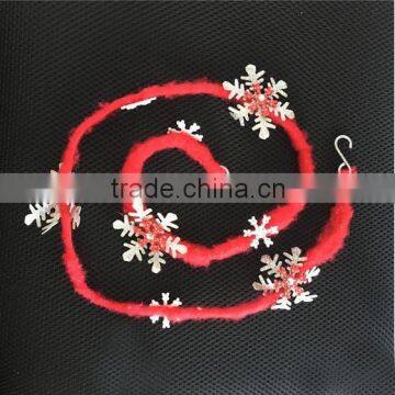 Beautiful Christmas garland with snowflake on tree decoration hanging ornaments xmas gifts for tree