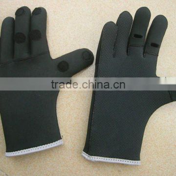 Black Neoprene Fishing Gloves