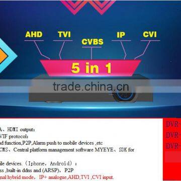 2016 New Dvr H.26 Hybrid Dvr Cctv Recorder