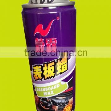 Dashboard wax packaging can aerosol spray use can