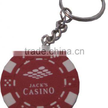 Key chain poker chips,can custom logo