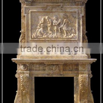 Facotry supply double mantel marble fireplace