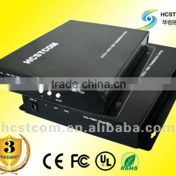 VGA video fiber optic converter /uncompressed optical transceiver +data
