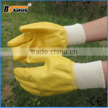 BSSAFETY yellow nitrile full dipped oil resistant work glove