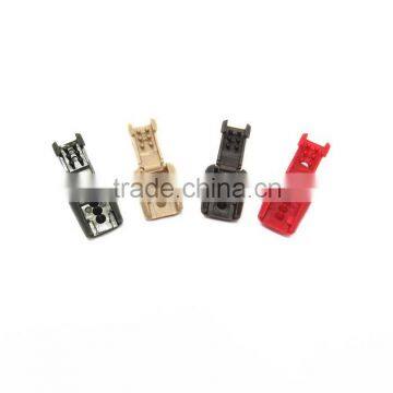 Fashion Red Plastic Stopper Drawstring Cord End For Garments