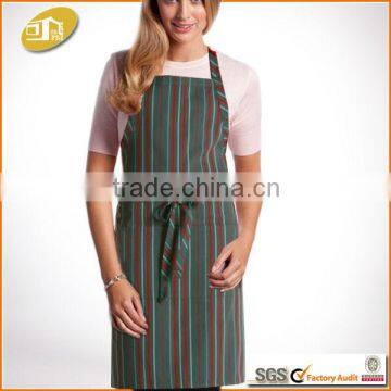 Poly and Cotton adult bib baker blue Striped Aprons