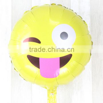 High quality cartoon animals helium emoji balloon, Christmas day foil emoji balloon for party