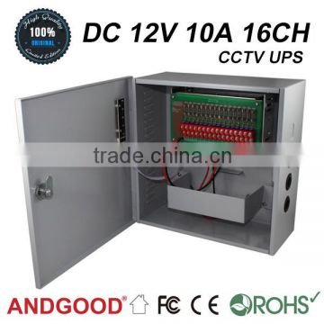 Grey color metal box 12v 10a 16CH Power Box for CCTV Cameras