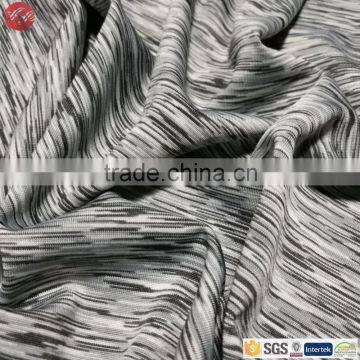 Knitted Space Dye Polyester Spandex Blend Fabric For Yoga Garments