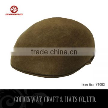 Custom cheap promitional brown color fashion Leisure wool Ivy cap hat wholesale