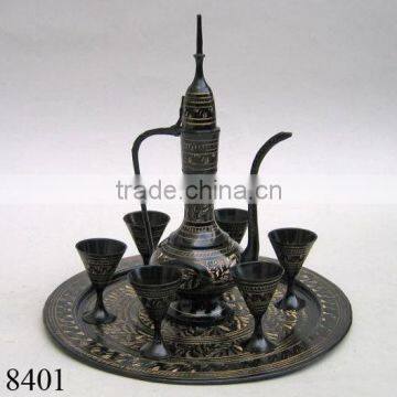 Manufacturer of Brass Aftaba Arabic Wine Set