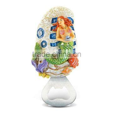 Mermaid Resin Stone Finish Magnet With Bottle Opener photo-2